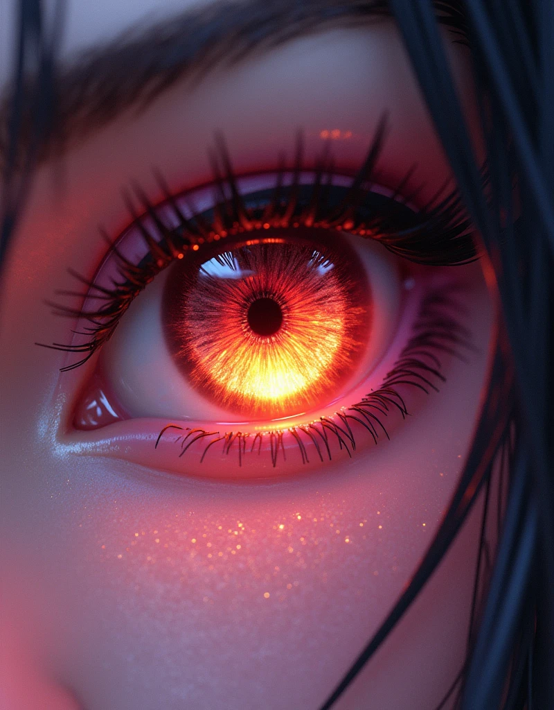 (best quality,ultra-detailed,photorealistic:1.37),(realistic lighting),(vibrant colors),(sharp focus),(extreme detail description),
(hyperrealistic eye),(close-up),(only eye is seen),(long black eyelashes),(shining pupil),(luminescent iris), arafed, high details, best quality, 16k, [ultra detailed], masterpiece, best quality, (extremely detailed), dynamic angle, ultra wide shot, RAW, photorealistic, a extreme magnified picture of (1) icy feline eye of a frozen devil, icy Fragments rimes on the eye lashes, light blue iris, a full whitw moon, round moon being reflected on the iris, 3D rendering, [[anatomically correct]] zrpgstyle、earth in the eye,