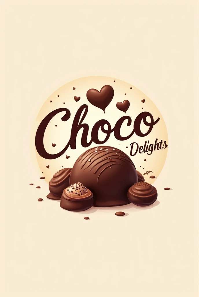 Logo that is called "Choco Delights" in Spanish and with a chocolate design please and that they are pretty