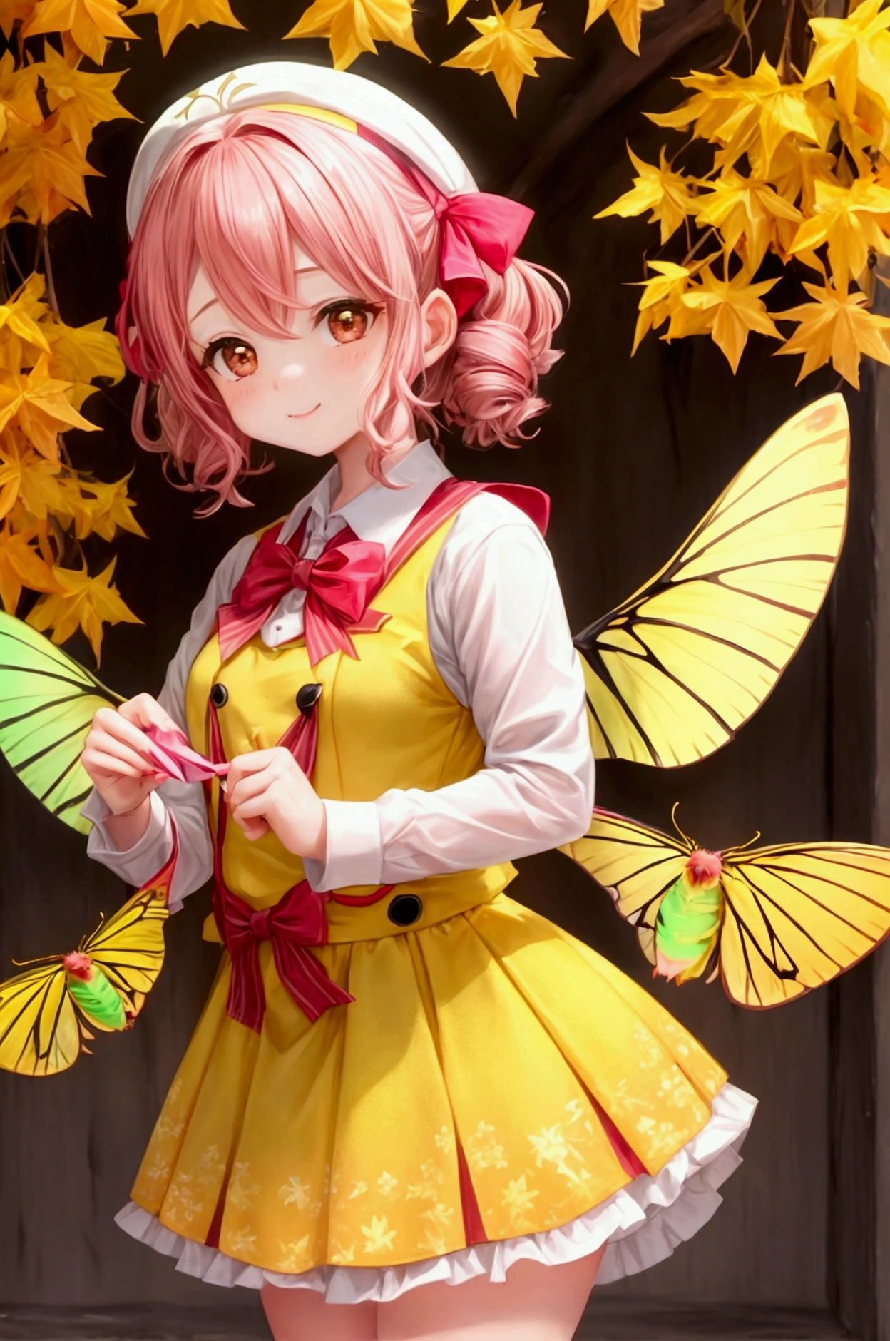 Cute Rosy maple moth hybrid girl