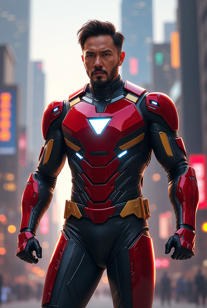 Mr lang with iron man suit