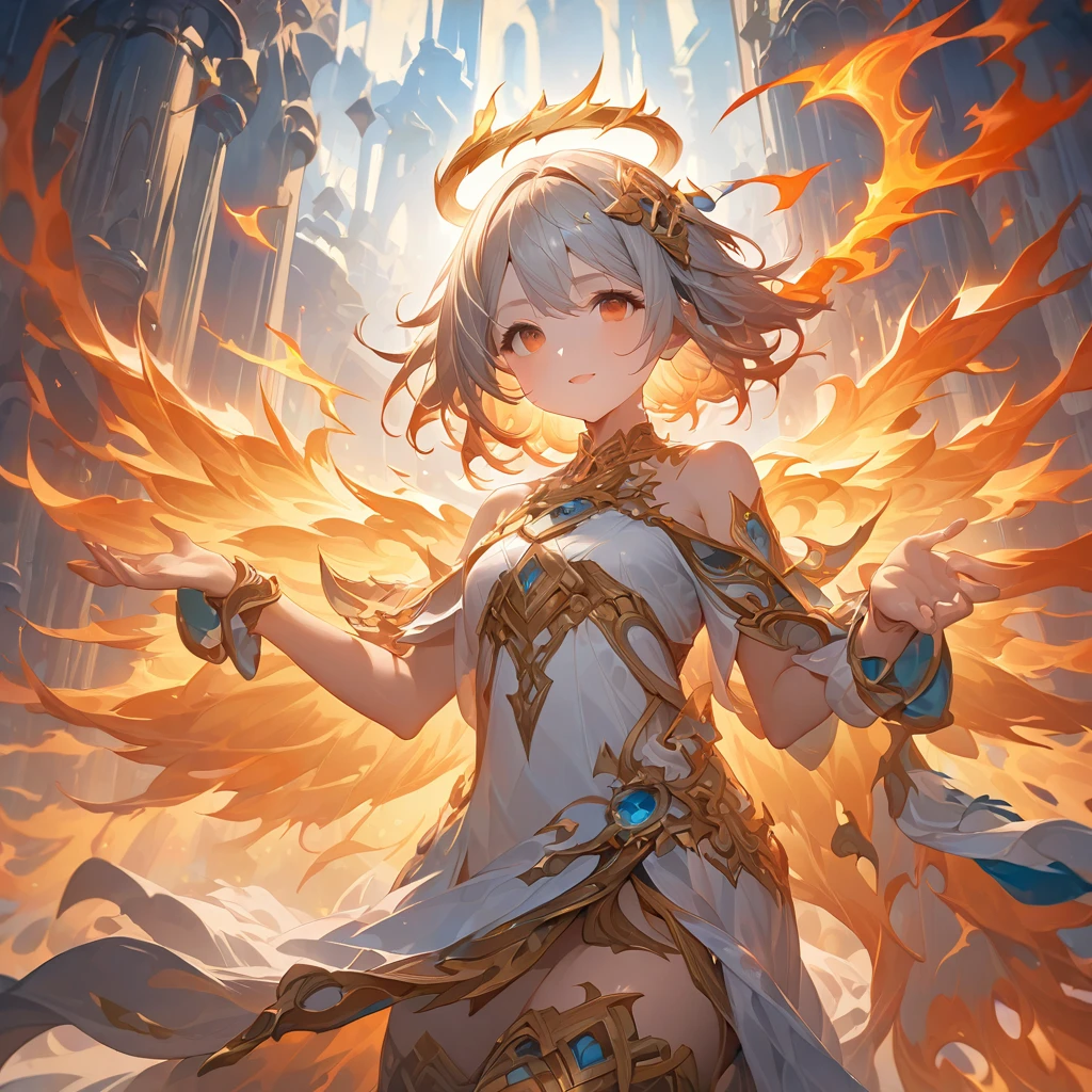 Guardian Angel and Divine Flame, Great impactful images, Very detailed and perfect, 4K resolution