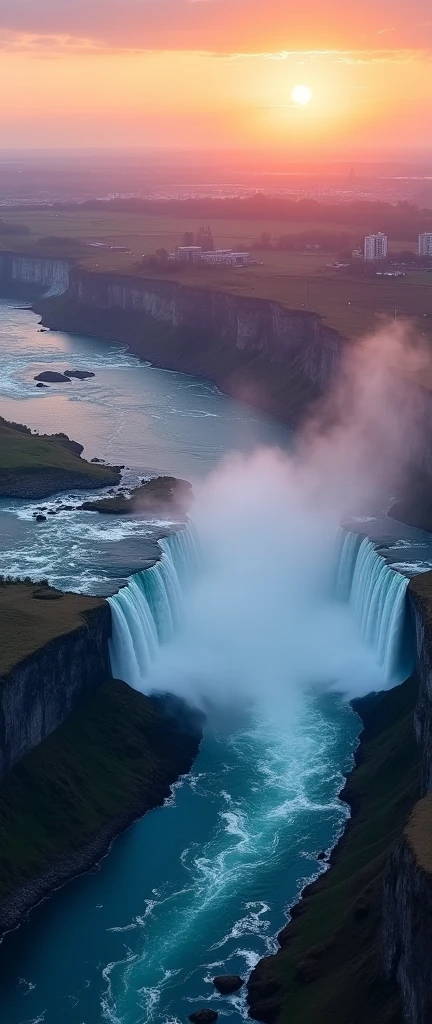 (best quality),(masterpiece:1.2),(Very detailed:1.2),Ultra-high resolution,RAW color photography,8K,Wide Landscape Photography,Realistic photos,Carefully crafted photos,Skydiving Observation Deck,Written border depth,Clear focus,In the Cloud,Niagara Falls,Sunset,Beautiful colors,Written border depth,Wide-angle light,Low contrast,Backlight,Clear focus,Vibrant colors,Mobile Configuration
