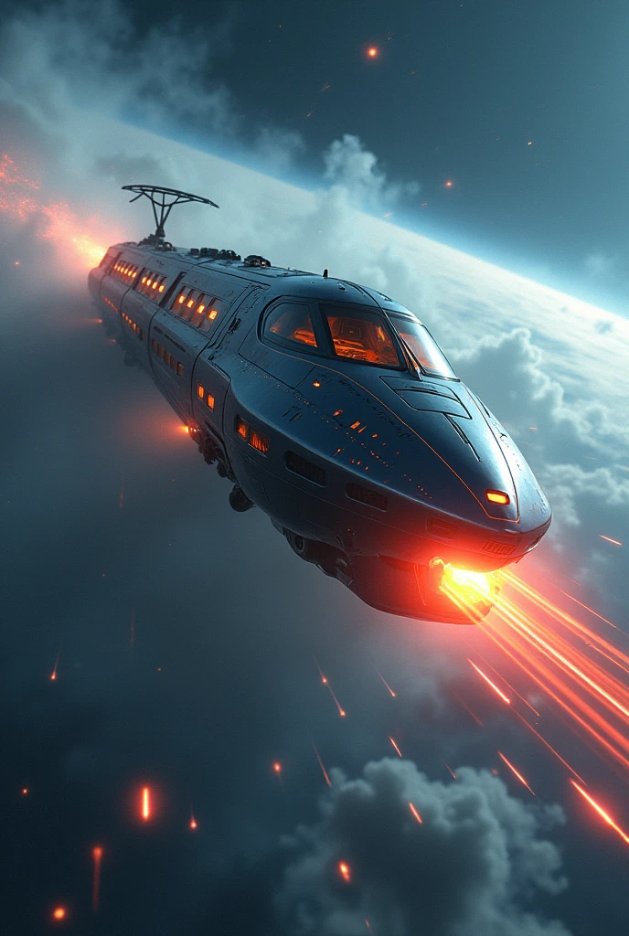 1girl, rocket train, futuristic locomotive, space exploration, cyberpunk, dynamic composition, dramatic lighting, hyperrealistic, intricate details, cinematic, volumetric fog, neon lights, glowing energy trails, advanced technology, retrofuturistic design, chrome accents, gritty texture, cinematic composition, moody atmosphere, vibrant colors, dynamic motion blur, highly detailed digital art.a futuristic high-speed train, glowing energy core, sleek aerodynamic design, hovering above ground, neon lights, metallic textures, cosmic landscape, nebulae, stars, dynamic motion blur, cinematic composition, dramatic lighting, vibrant colors, hyper-realistic, 8k, intricate details, concept art