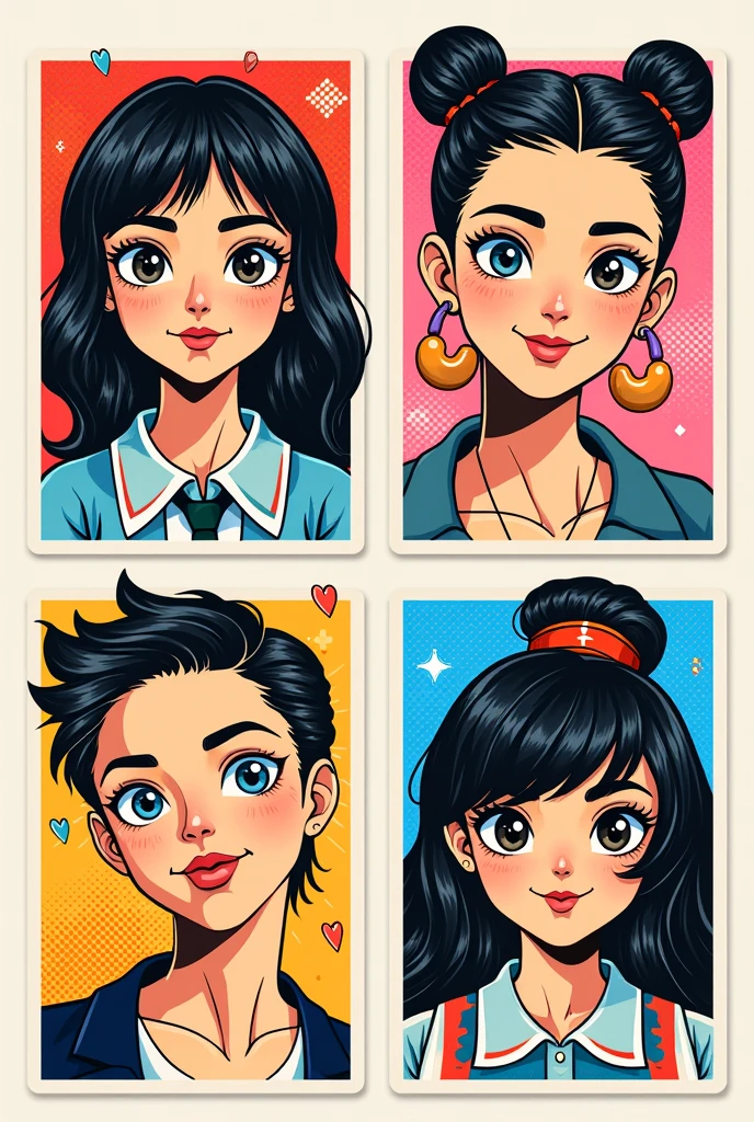 Tạo ảnh bốc thăm random với hình ảnh pop art có 6 lá random mỗi lá in hình 1 hình ảnh pop art khác nhau
Chỉ duy nhất 6 lá nằm ngang nhé chỉ 6 lá pop art th