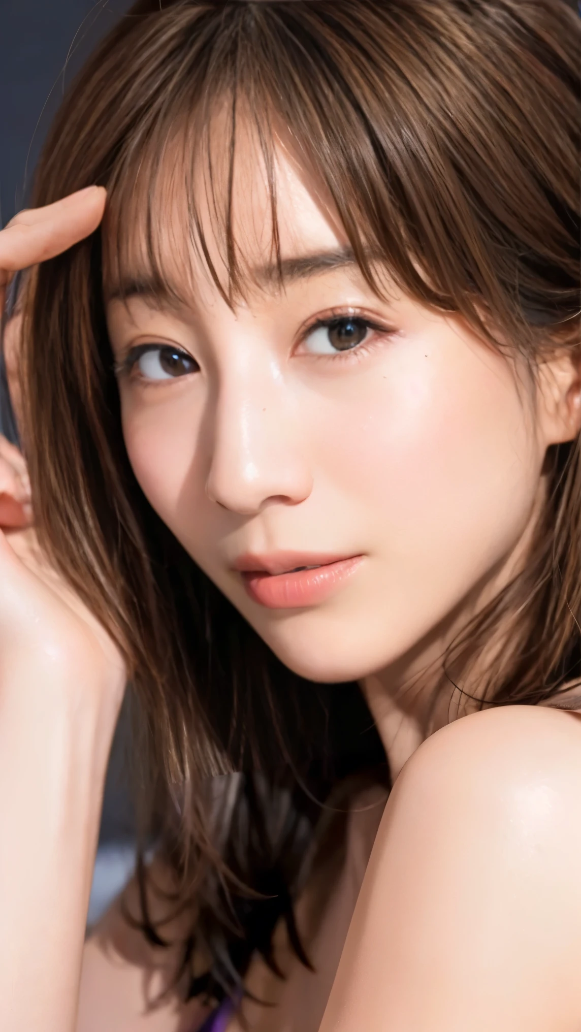 Blonde, Brown Hair, Everything modern:3.66, Cute Japanese Women Photos, smile, 20-year-old, Straight Hair:2.55, (photo Realistic:1.4), (hyper Realistic:1.4), (Realistic:1.3), (Smoother lighting:1.05), (Improving the quality of cinema lighting:0.9), 32K, 1 girl,20-year-oldの***, Realistic lighting, Backlight, The light shines on your face, Ray Tracing, (Bright light:1.2), (Improvement of quality:1.4), (Highest quality Realistic textured skin:1.4), fine grain, Detailed face,(smile:1.0), (Emphasis on face close-up:1.3), (Enhances the beauty of skin texture:1.1),((Extremely precise and accurate anatomy:1.0)), (Enhances the beauty of skin texture:1.1), Clean and glowing skin, mesh, thin:1.2, (Realistic:1.3), Realisticなライティング, (Smoother lighting:1.05), 32K, One Japanese woman, fine grain, Detailed face, (Film Grain:1.1),(Accentuates body lines:1.1), High resolution, Natural look, Kind eyes, Improves hair quality, Delicate light and shadow, Transparent muscles, Graceful pose, Beautiful Eyes, Sharp details, Soft light reflection, Beautiful contours, Delicate skin tone, Fine hair texture,Cute Japanese Women Photos,