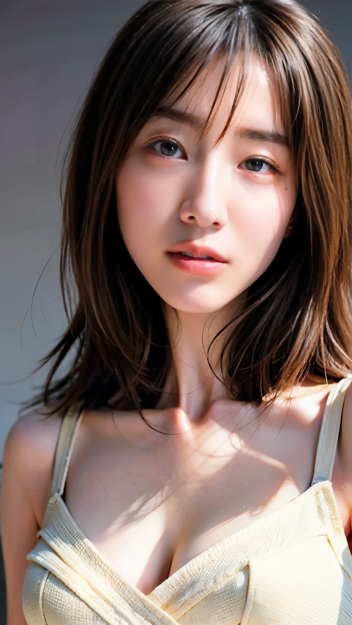 Blonde, Brown Hair, Everything modern:3.66, Cute Japanese Women Photos, smile, 20-year-old, Straight Hair:2.55, (photo Realistic:1.4), (hyper Realistic:1.4), (Realistic:1.3), (Smoother lighting:1.05), (Improving the quality of cinema lighting:0.9), 32K, 1 girl,20-year-oldの***, Realistic lighting, Backlight, The light shines on your face, Ray Tracing, (Bright light:1.2), (Improvement of quality:1.4), (Highest quality Realistic textured skin:1.4), fine grain, Detailed face,(smile:1.0), (Emphasis on face close-up:1.3), (Enhances the beauty of skin texture:1.1),((Extremely precise and accurate anatomy:1.0)), (Enhances the beauty of skin texture:1.1), Clean and glowing skin, mesh, thin:1.2, (Realistic:1.3), Realisticなライティング, (Smoother lighting:1.05), 32K, One Japanese woman, fine grain, Detailed face, (Film Grain:1.1),(Accentuates body lines:1.1), High resolution, Natural look, Kind eyes, Improves hair quality, Delicate light and shadow, Transparent muscles, Graceful pose, Beautiful Eyes, Sharp details, Soft light reflection, Beautiful contours, Delicate skin tone, Fine hair texture,Cute Japanese Women Photos,