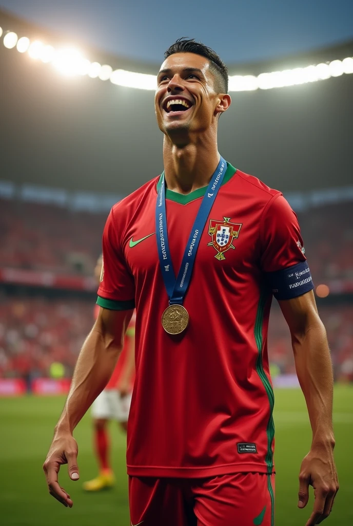Cristiano Ronaldo winning the 2026 World Cup with Portugal