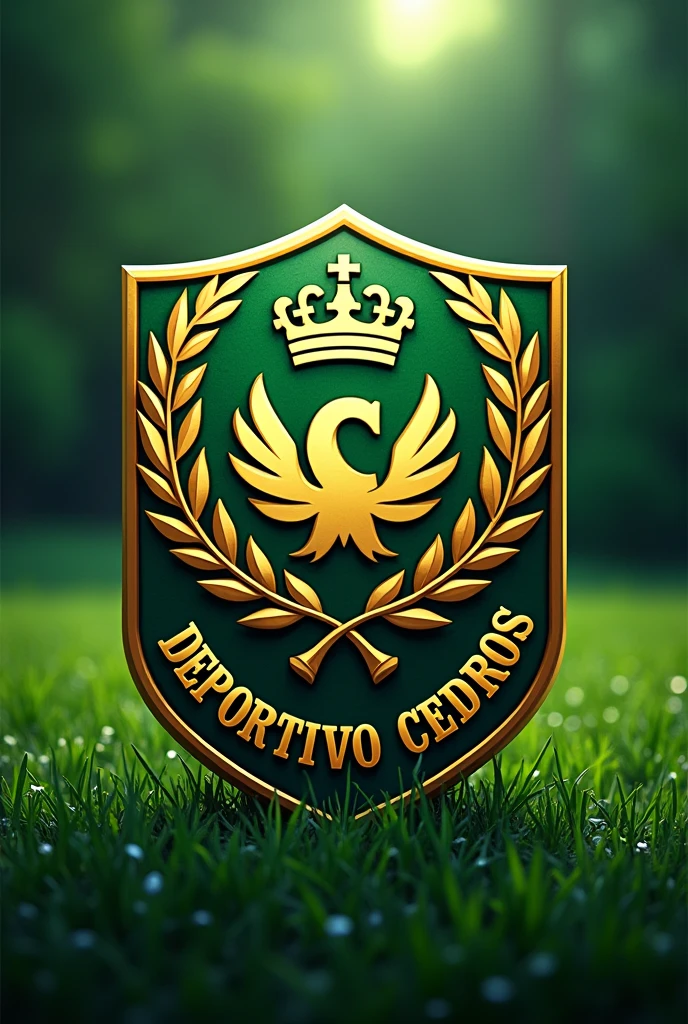 Create a football shield with the name Deportivo Cedros