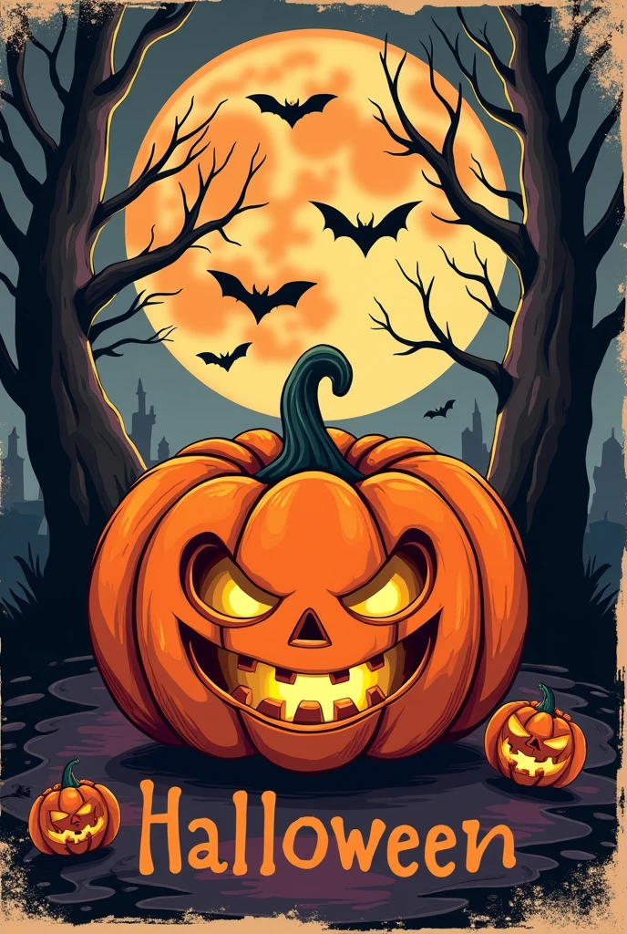 Halloween poster retro 