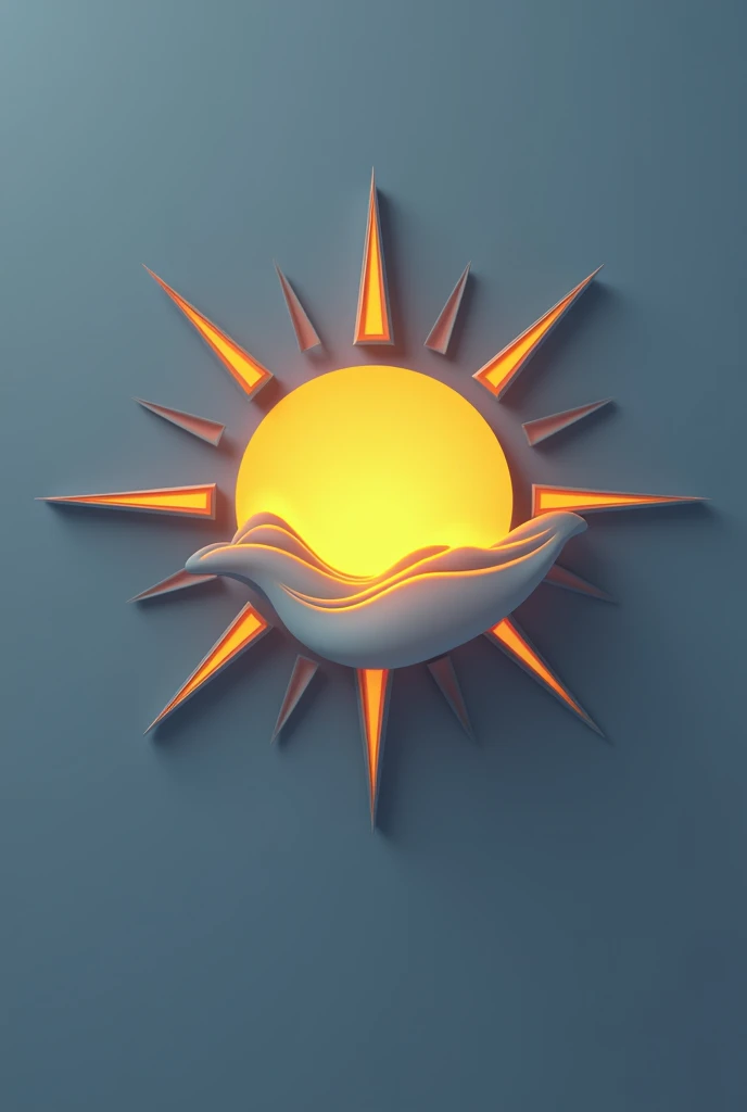 A logo for a company called Helios Energetics, containing a simple and futuristic sun.