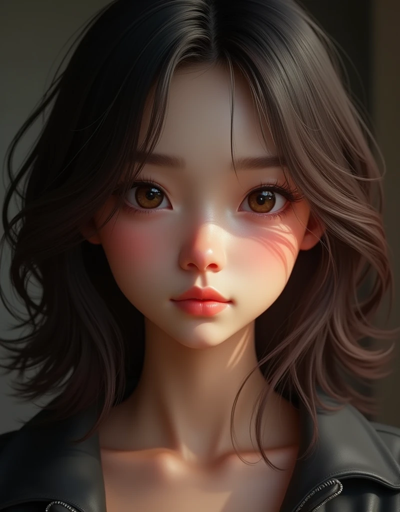 masterpiece, masterpiece, top quality, best quality, realistic, unity, 8k wallpaper, official art, very detailed CG unity 8k wallpaper, (realistic: 1.4), super detail, high resolution, super detail, amazing, fine detail , film lighting, (brown|black hair:1.4), medium hair, (reality skin:1.2), (light brown skin:1.2), beautiful details, eyes and face are very detailed, beautiful eye details, huge file size, Ultra detailed and beautiful, dark eyes, model shot style,