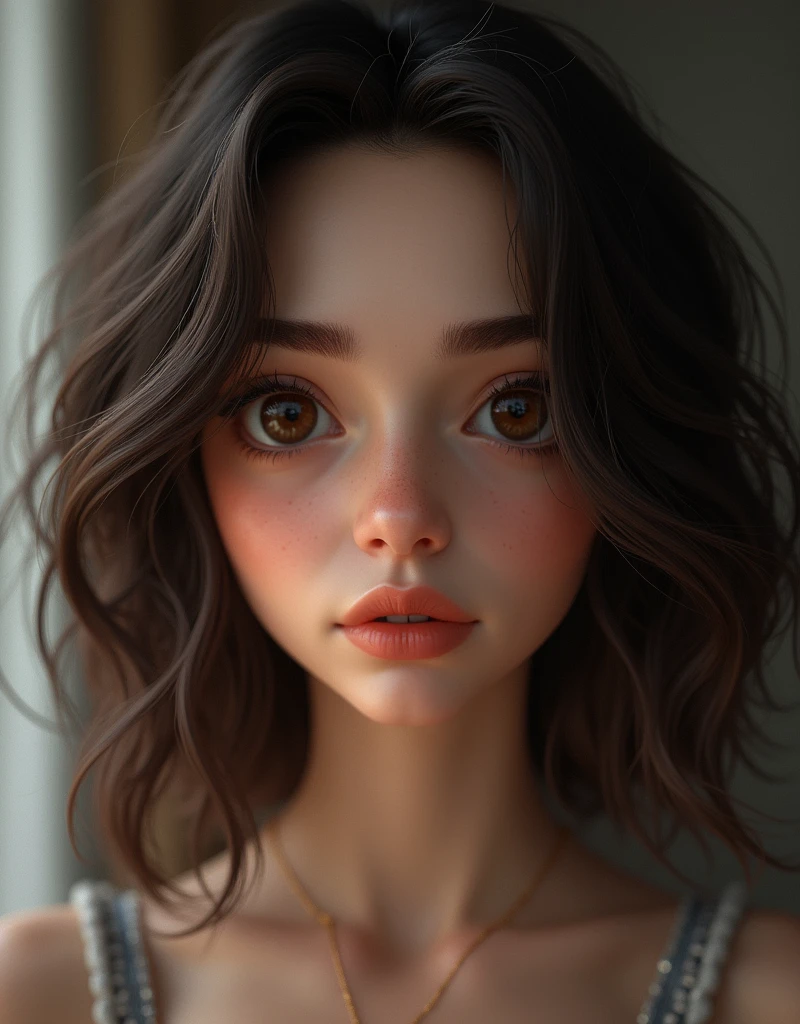 masterpiece, masterpiece, top quality, best quality, realistic, unity, 8k wallpaper, official art, very detailed CG unity 8k wallpaper, (realistic: 1.4), super detail, high resolution, super detail, amazing, fine detail , film lighting, (brown|black hair:1.4), medium hair, (reality skin:1.2), (light brown skin:1.2), beautiful details, eyes and face are very detailed, beautiful eye details, huge file size, Ultra detailed and beautiful, dark eyes, model shot style,