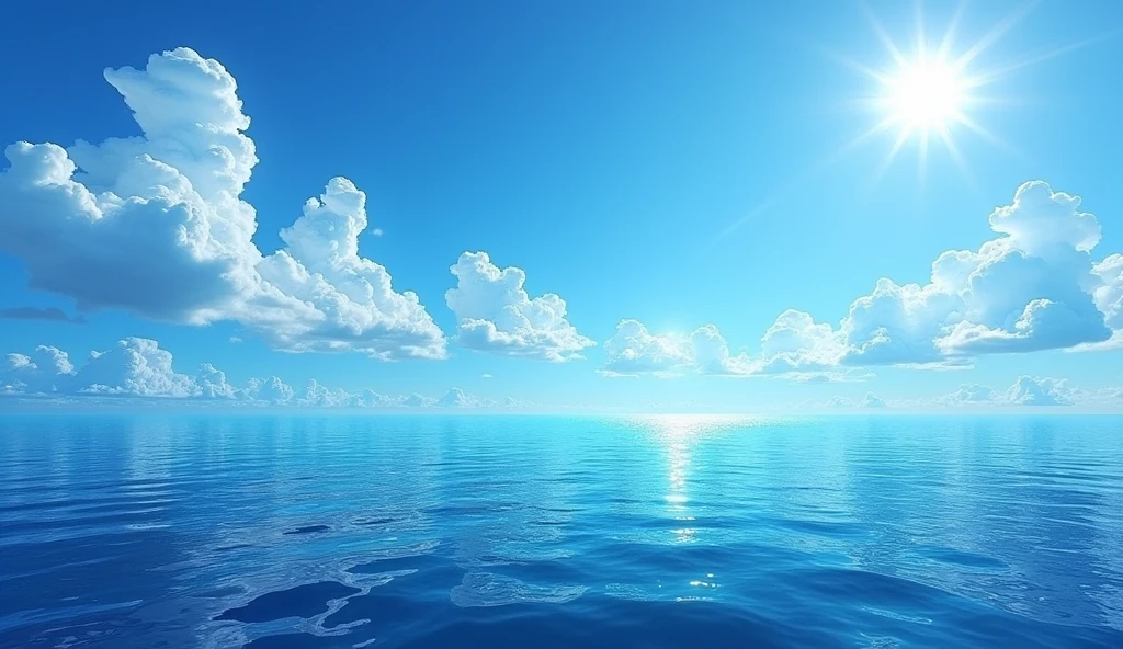 (best quality, masterpiece, ultra detailed), Blue sea and blue sky