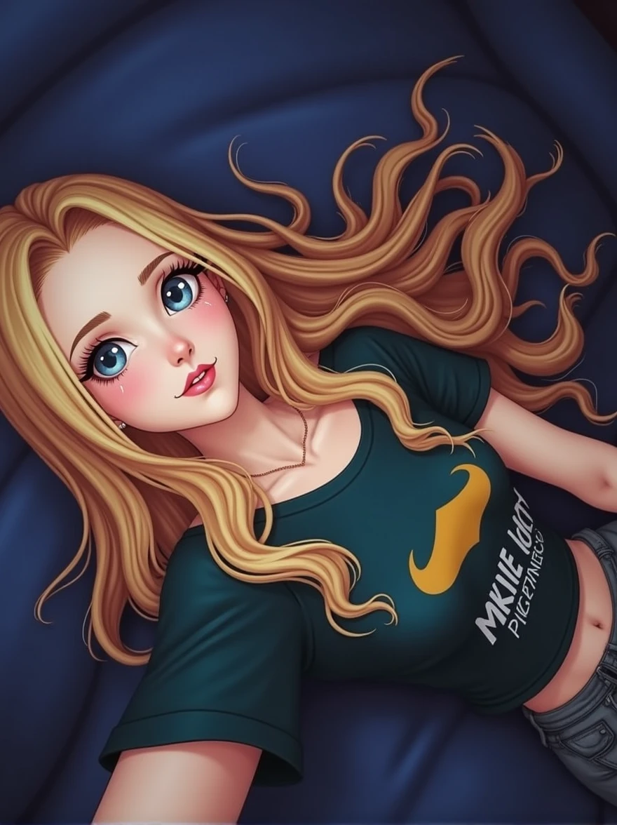 ((Best quality, 8k, Masterpiece :1.3)),   1girl,   beautiful woman with emphasis on slender abs: 1.3,   (long blonde hair),   ultra-detailed face,   highly detailed lips,    detailed eyes,   long eyelashes,    make-up face

(Jaket)