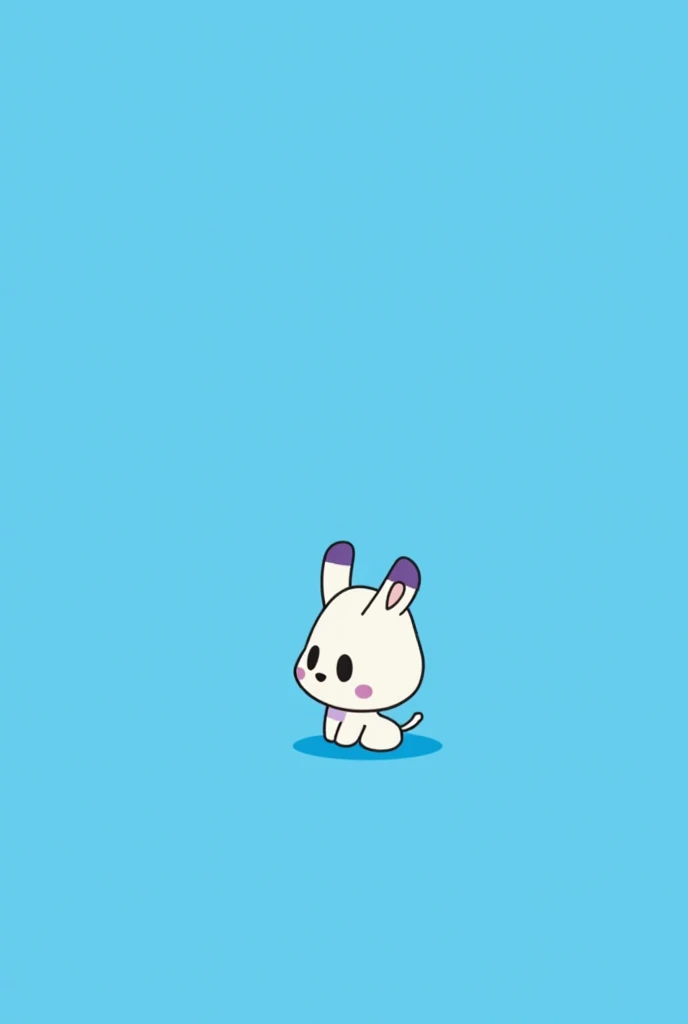（The picture is simple and mostly blue solid background），Simple little cute cartoon character picture below