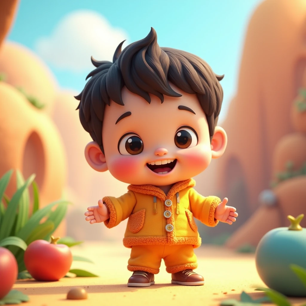 Cute boy、mascot、character(2D Animation)