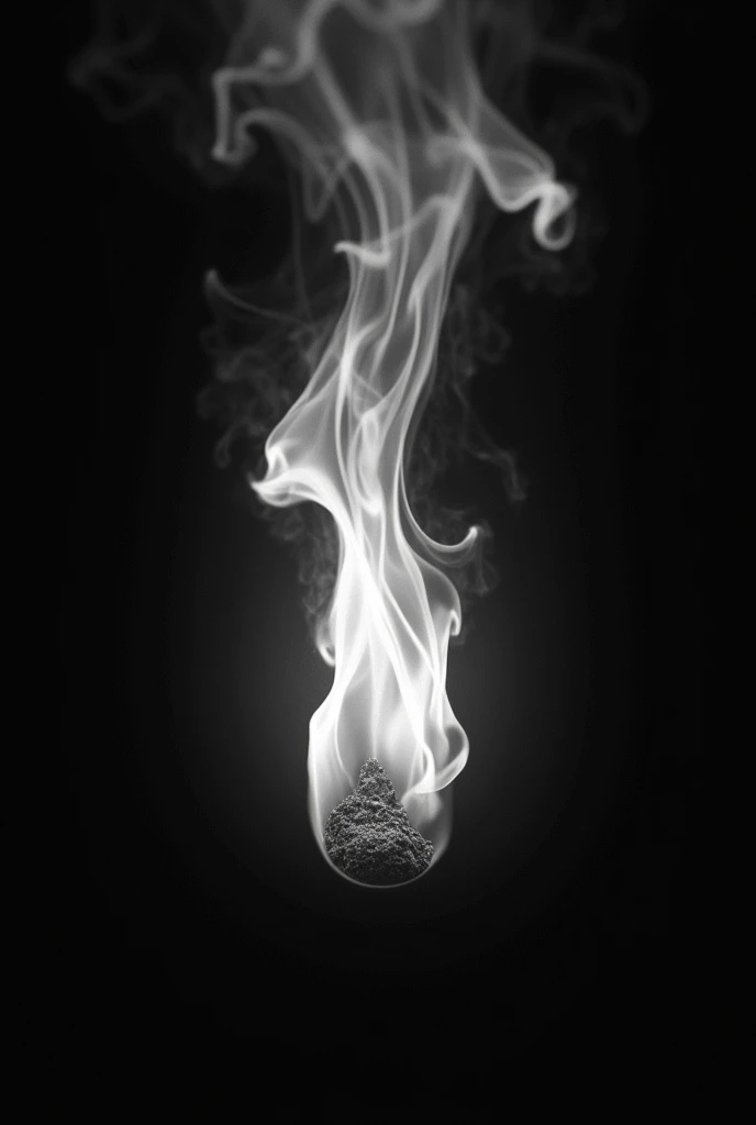 Black and white flame, bottomless