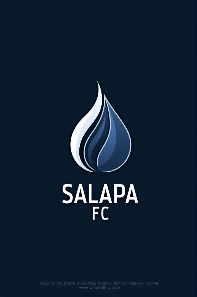 "Generate a modern logo for SALAPA FC, focusing on a refined clove (cengkeh) design. The logo should exude a sense of elegance and modernity, suitable for a black and blue jersey. Use the Real Madrid logo as an inspiration for the overall structure and style."