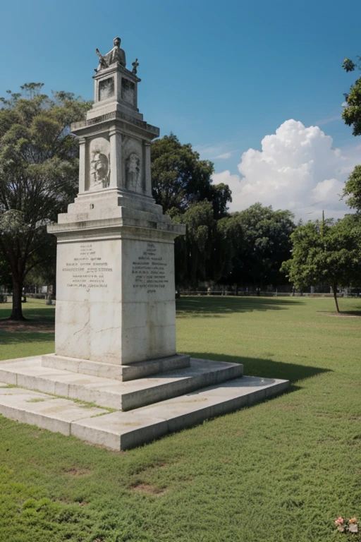 Make a sketch of a monument inspired by the Guatemalan writer Virgilio Rodríguez Macal.