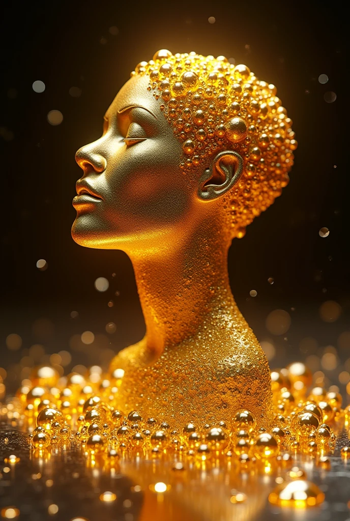 a melting gold sculpture,a large amount of diamonds,extremely detailed,highly intricate,ultra-realistic,photorealistic,incredibly detailed,cinematic lighting,dramatic shadows,vivid colors,hyper-detailed,artfully composed,mesmerizing,award winning,masterpiece,8k,high quality,best quality,CGI,3D render
