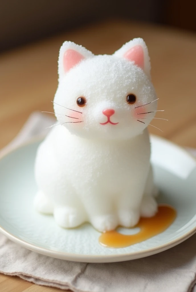 Cat-shaped shaved ice