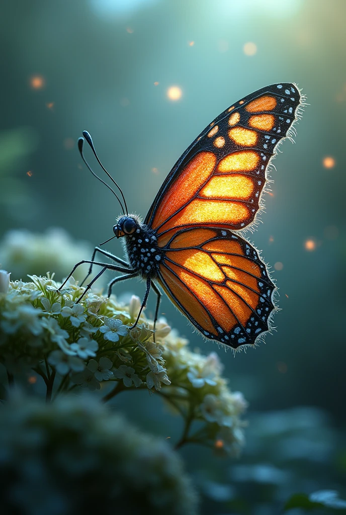 Butterfly with wiry hairs 