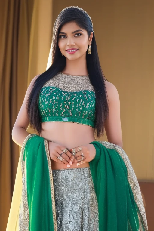 (best quality,4k,8k,highres,masterpiece:1.2),ultra-detailed,(realistic,photorealistic,photo-realistic:1.37) a Indian groom standing on the private plan with his wife, golden hour, ultra-realistic 8k CG, upper body, shiny hair, glowing eyes, shiny skin, realistic, underboob, perfect female figure, mature female, milf, narrow waist, looking at the audience, lace, lace trim, seductive pose, sexy pose, seductive, prestige, gorgeous, luxury, jewelry, gemstones, gold, silver, diamonds, glitter, sapphire, Ruby, emerald, pearl, amber, obsidian