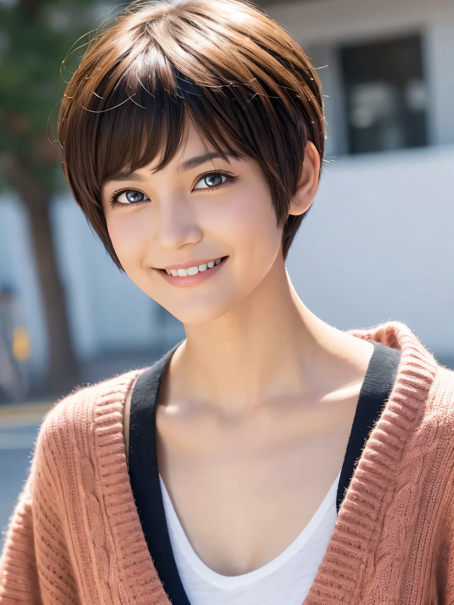 smile, Gaze, Pixie Cut Cecil Katt