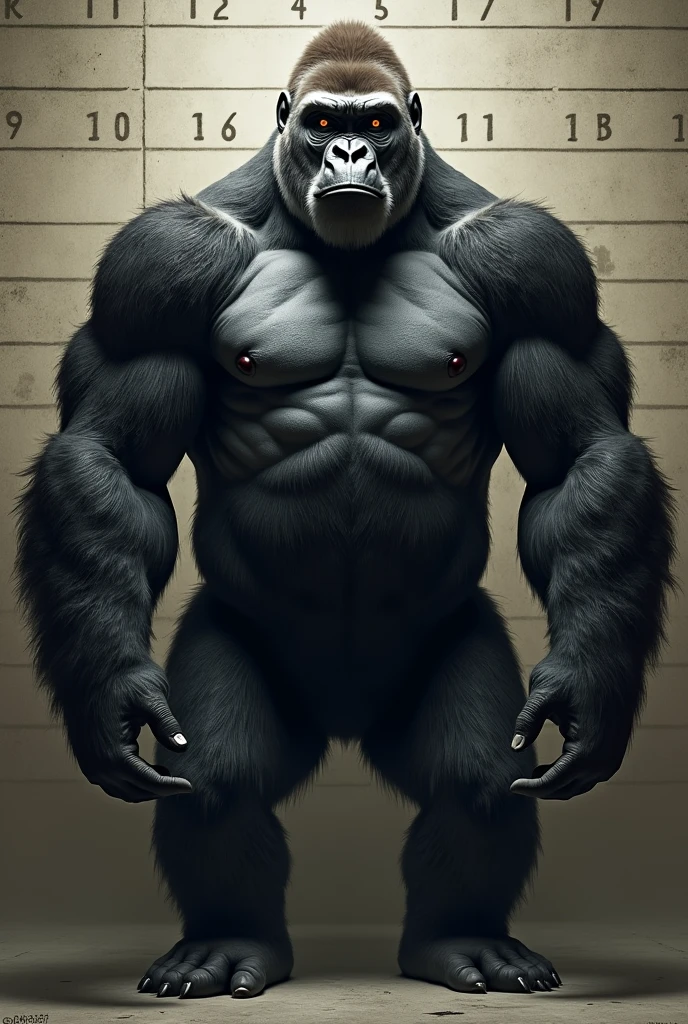 gorilla,Number 3 on background
