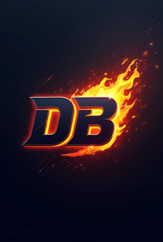 DB GAMING logo and fire on the edge in landscape style