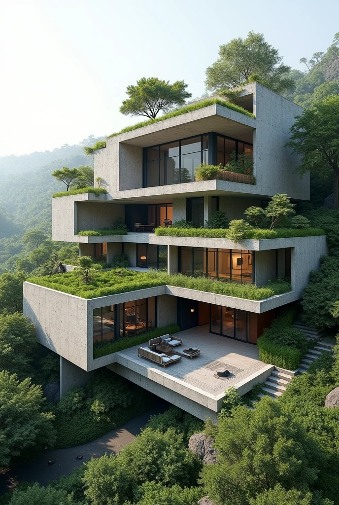 Brutalist ecological property