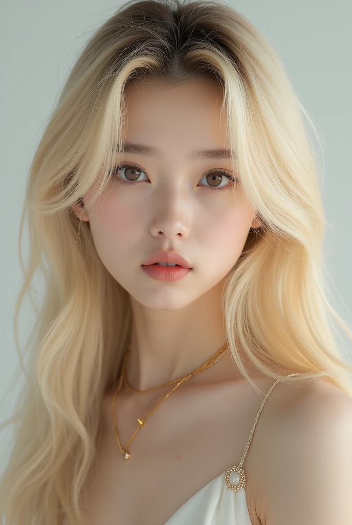 blonde korean girl