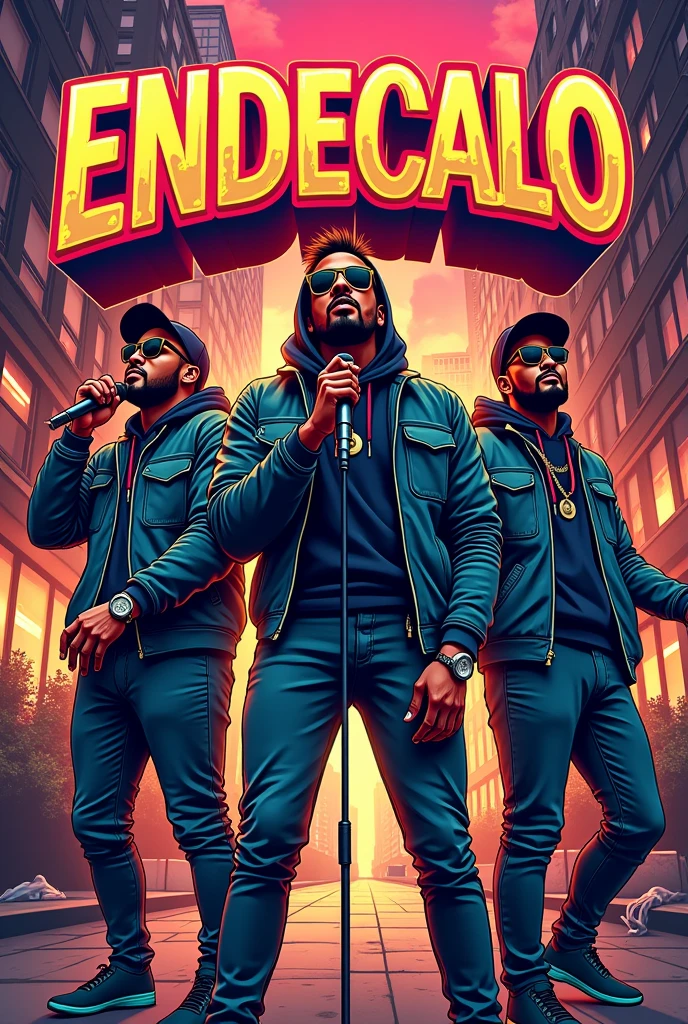 Cover for street music, with the name ENDECALO, and singers OZZIE PR X BIG NILO X ERU14 