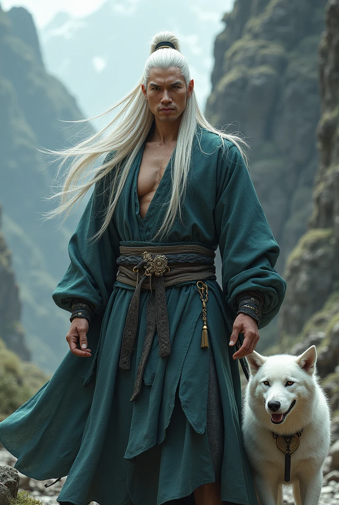 White Hair,muscle,Fu Rui,dog
