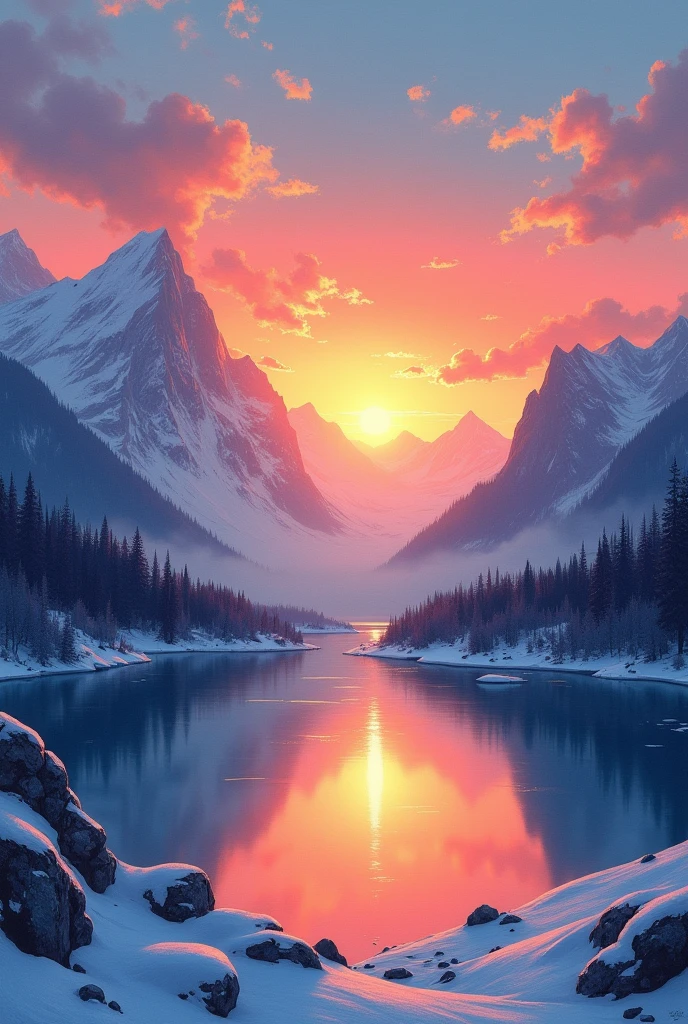 Sunrise in the mountains