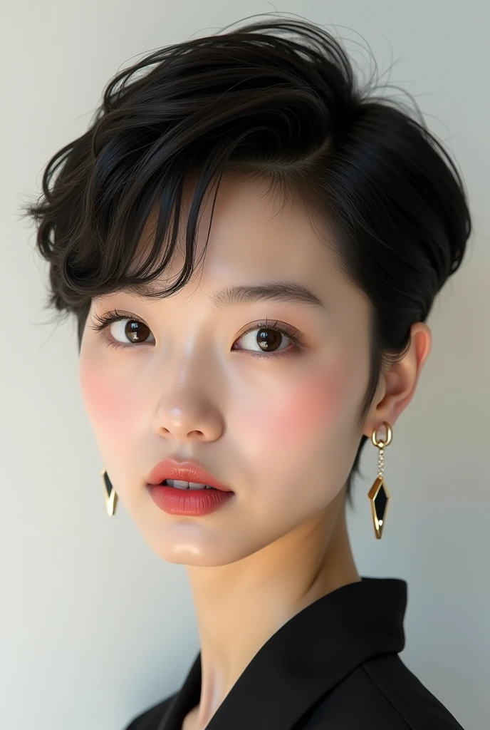 short hair korean girl