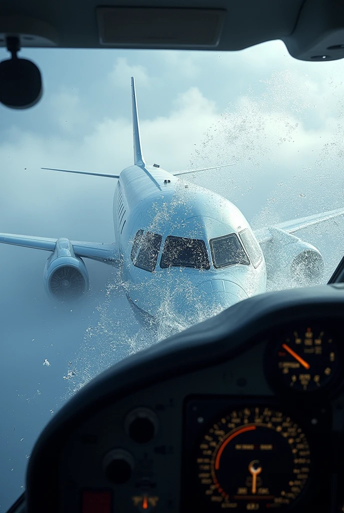 Icing in aircraft windshield