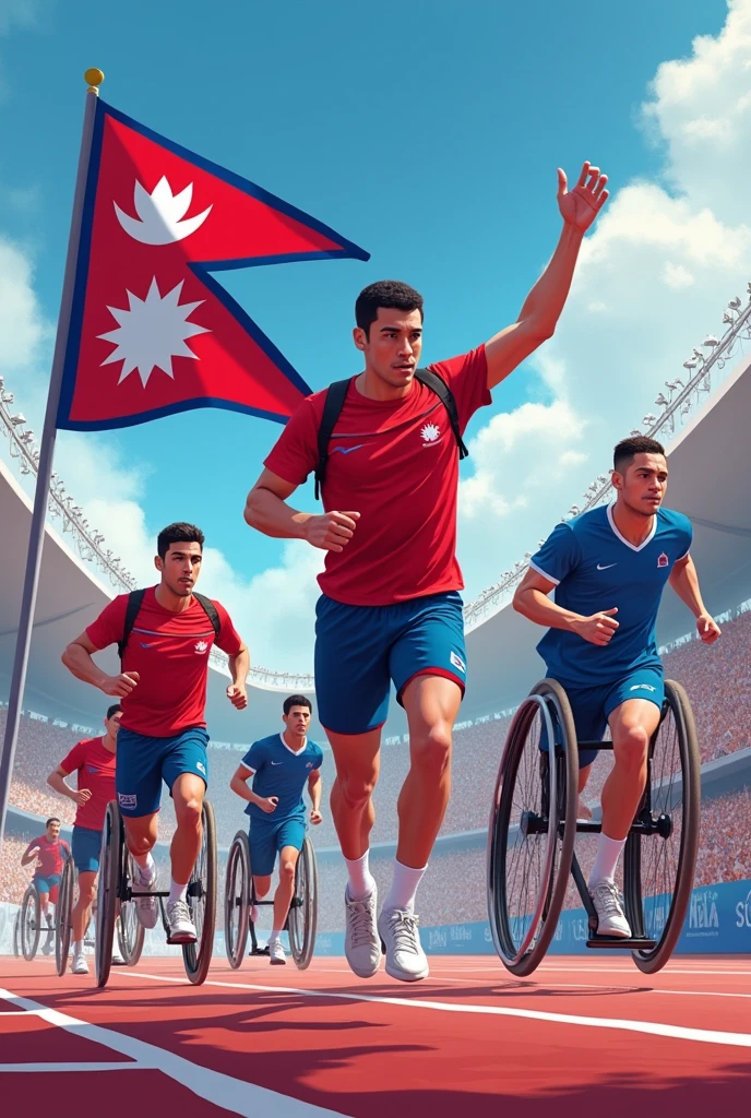 NEPALI 🇳🇵  DISABLED men and women PARALYMPIC 2024 IN FRANCE
