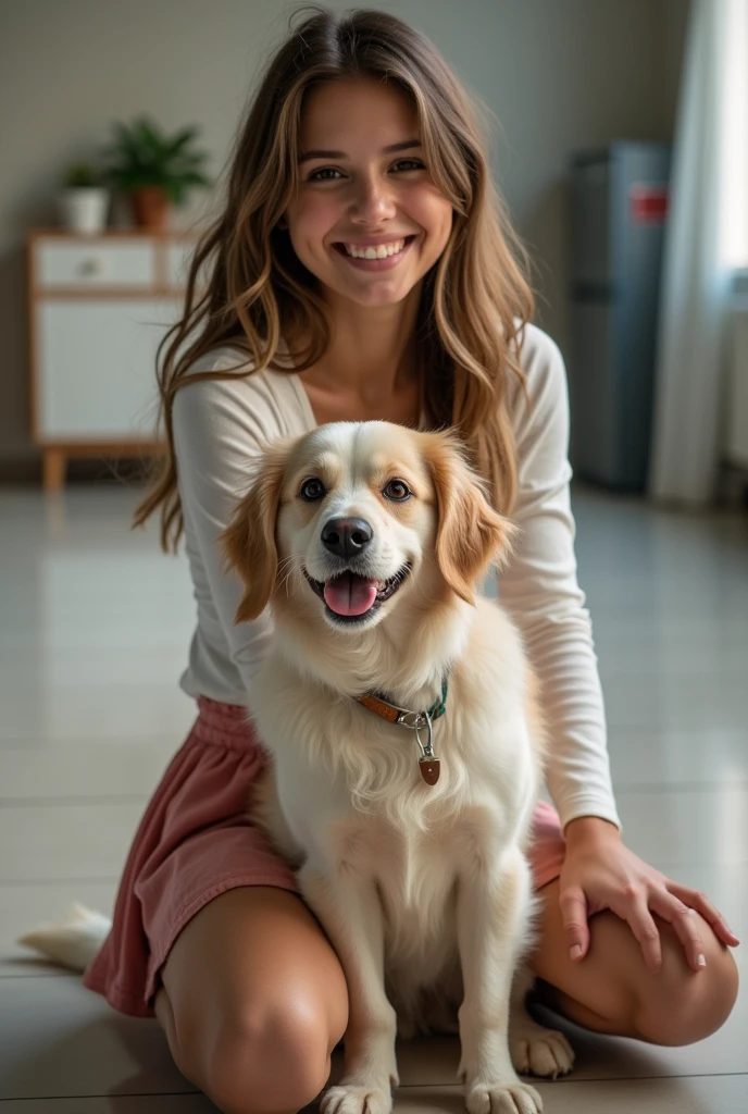 college girl in skirt sitting in doggystyle position. showing(ass). high quality picture
