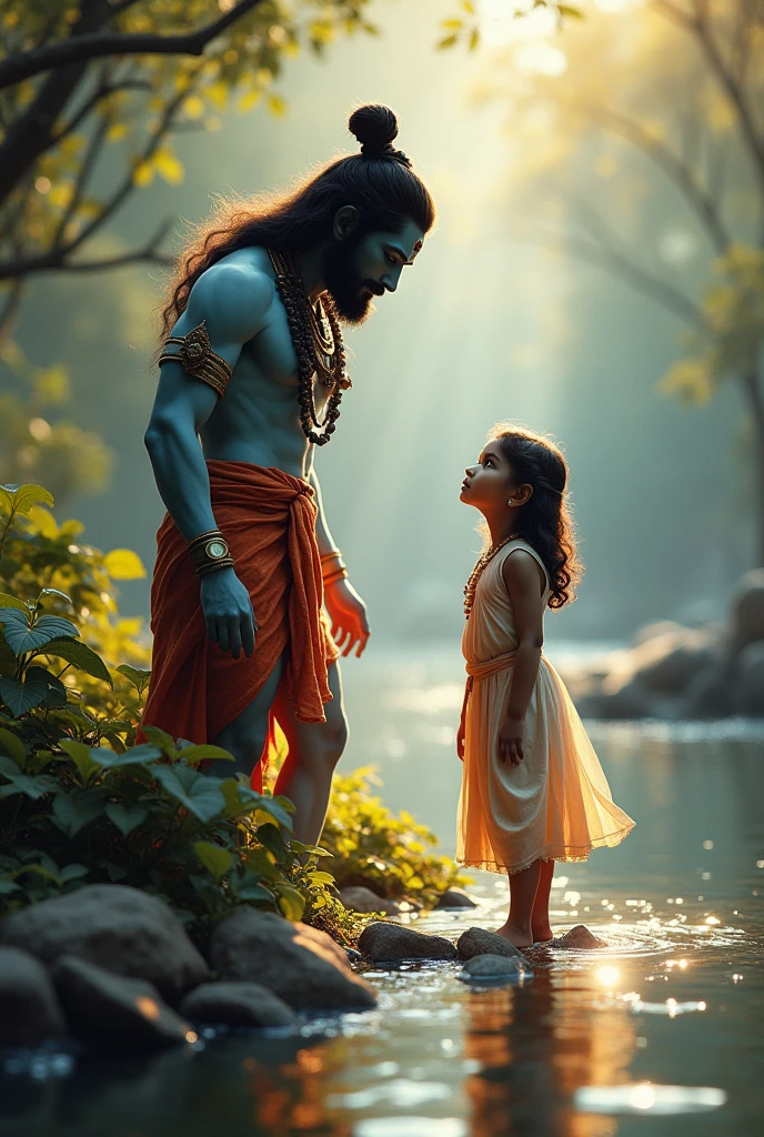 Lord Shankar asking 2 girl