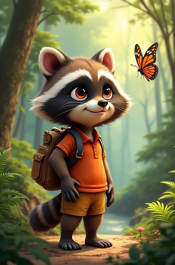 Fusion of Dora the Explorer with a raccoon 