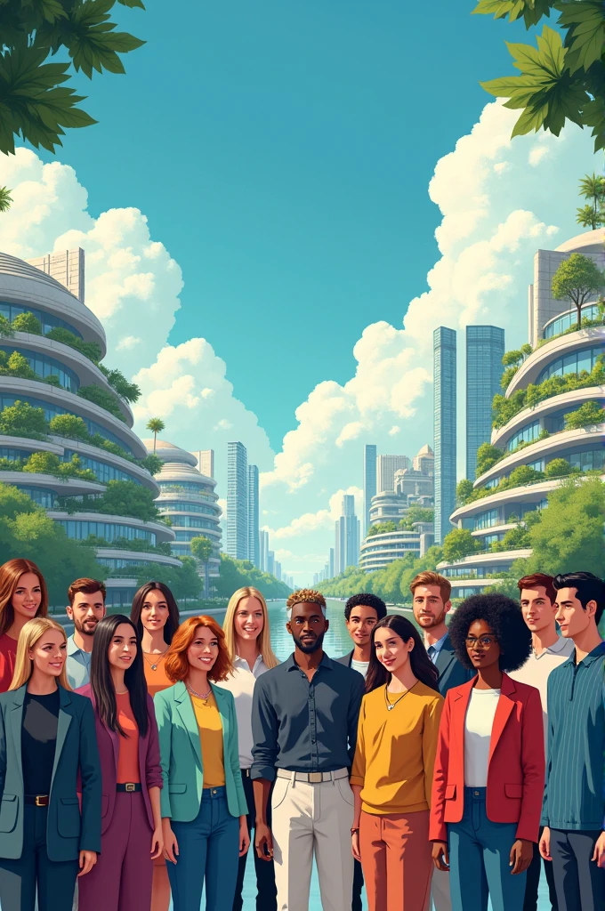 make a drawing with the theme " the future i want" that aims to reduce inequalities