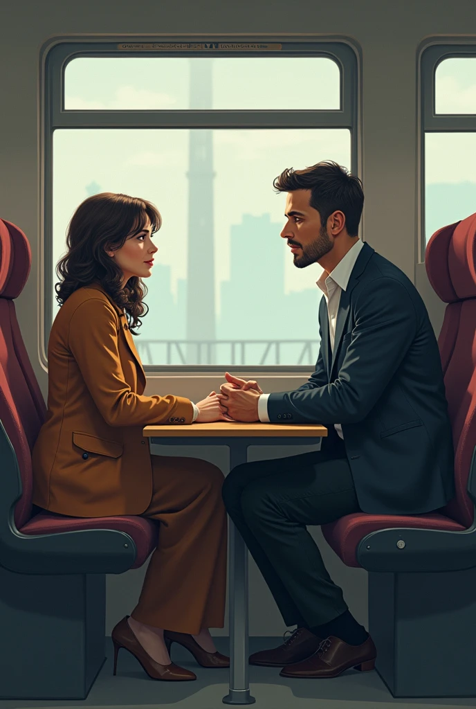 The ex-husband and wife met by chance on the train. She was already sitting., when did he appear. We didn't run away - it was childhood, and they are serious adults. And they got divorced, as they say, amicably.
They looked at each other appraisingly. They even smiled..