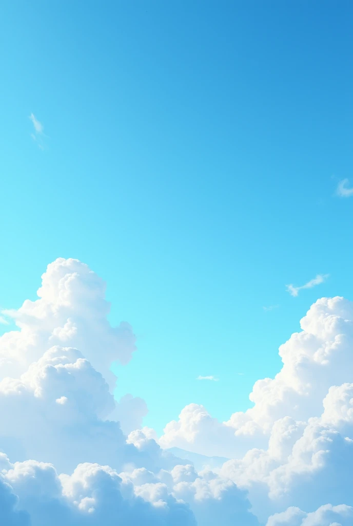 Blue sky with big clouds