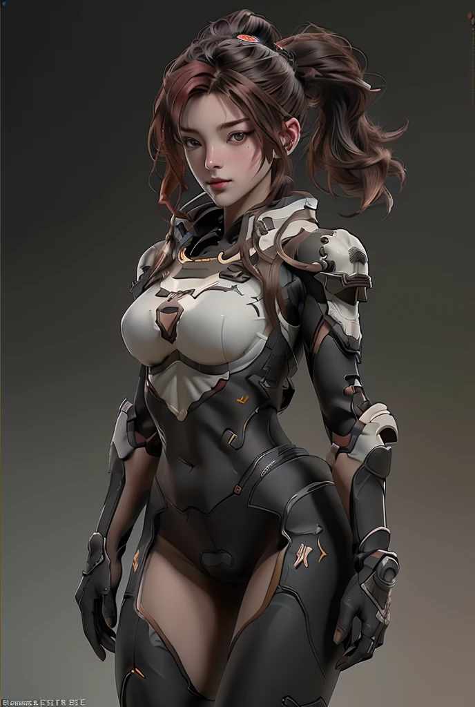 ((best quality)), ((Masterpiece)), (details:1.4), 3d, HDR (high dynamic range), an image of a beautiful cyberpunk female, Hight ponytails, red hair, White eyes, จมูกโด่ง, ปากแดง, nvidia RTX, PBR surface, After processing, Anisotropic filtration,depth of field, Maximum clarity and clarity, multi-layered surface, Subsurface scattering, perfect proportions, 8K raw files, ความละเอียดสุดยอด, Unreal 5, Perfect proportions, Octane Render, Two-tone lighting, Wide aperture, Low ISO, รายละเอียดดวงตา, crusader, Heavy Black armor, Fierce, Black helmet