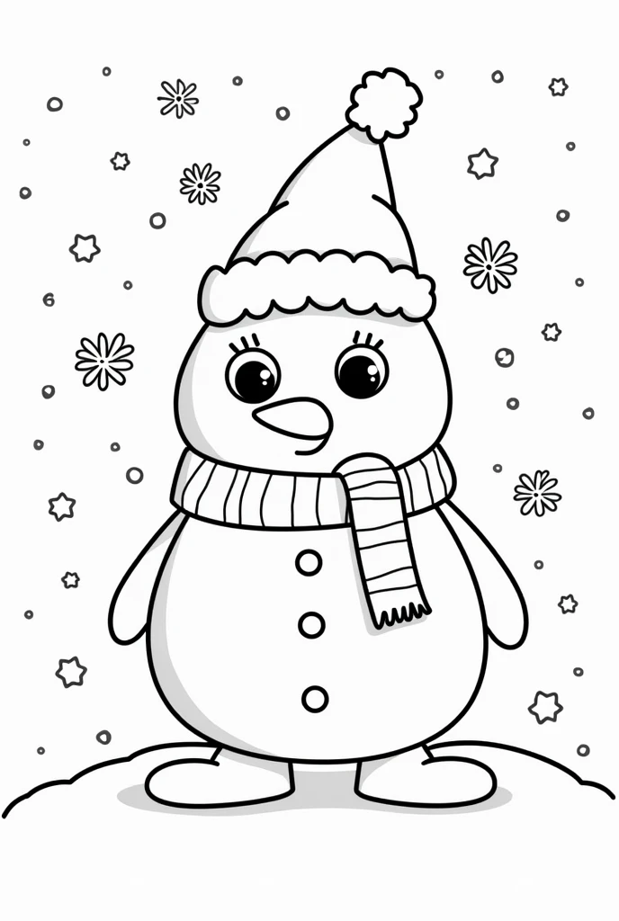Create an image for me to color in Christmas theme