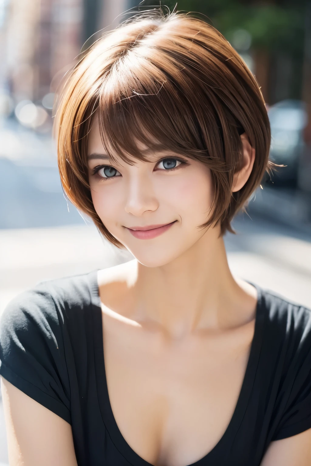 Pixie Cut Cecil Katt smile, Gaze,