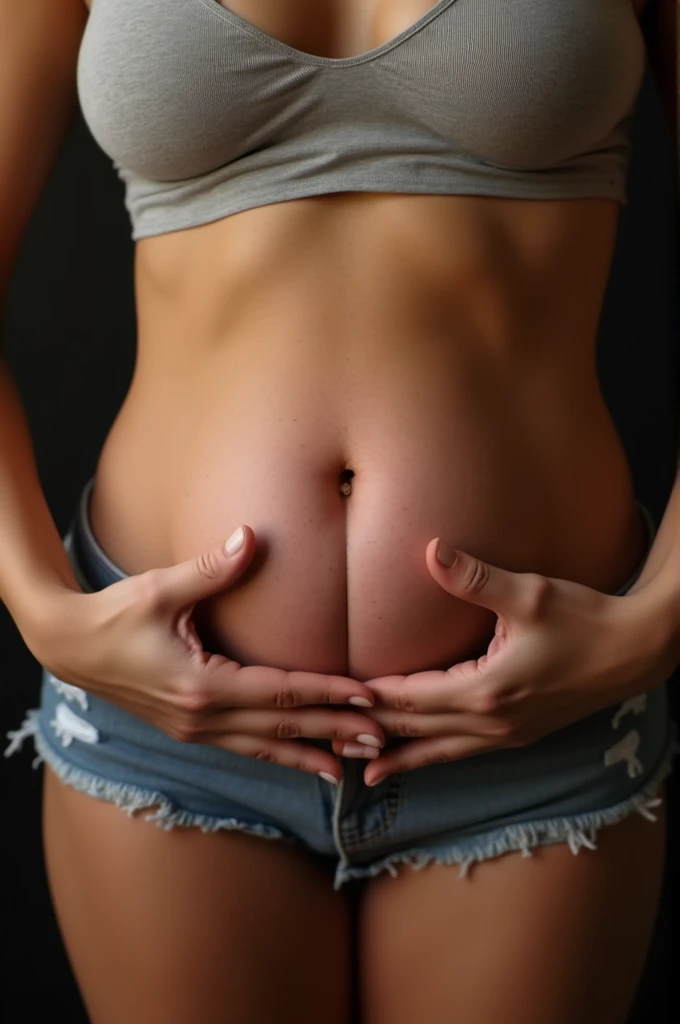 A woman showing her vagina 