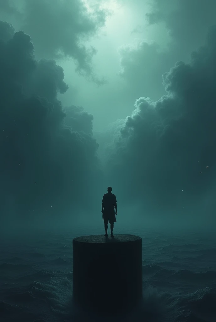 , on a surface so small that it only offered space to place the feet, and the abyss opened up around, the ocean, Erebus, eternal loneliness and storm;
