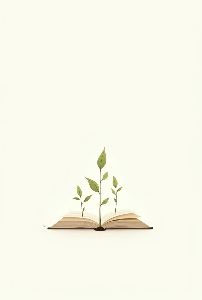 seedlings in book pages graphics white minimalist 